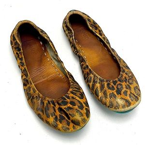 Tieks leopard print flats size 8